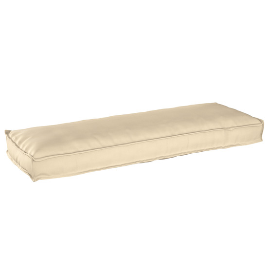 Coussin pallet pour banc beige 120x40x8 cm tissu oxford
