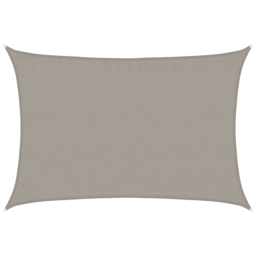 Voile d'ombrage 160 g/m² rectangulaire gris clair 3,5x5 m pehd