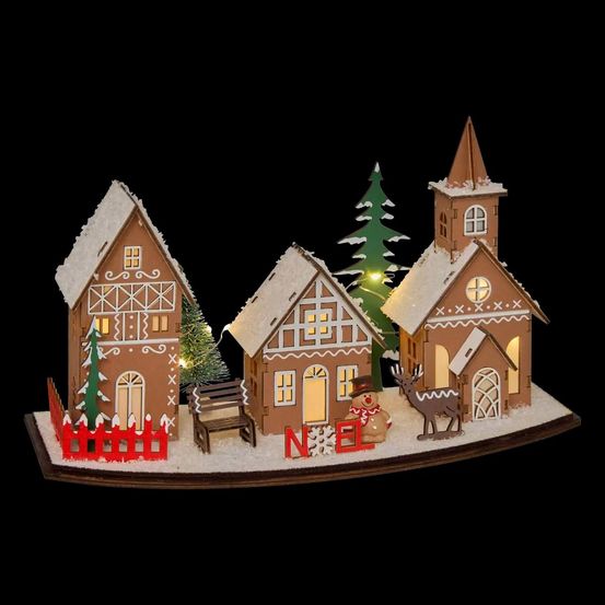 Village de noël lumineux