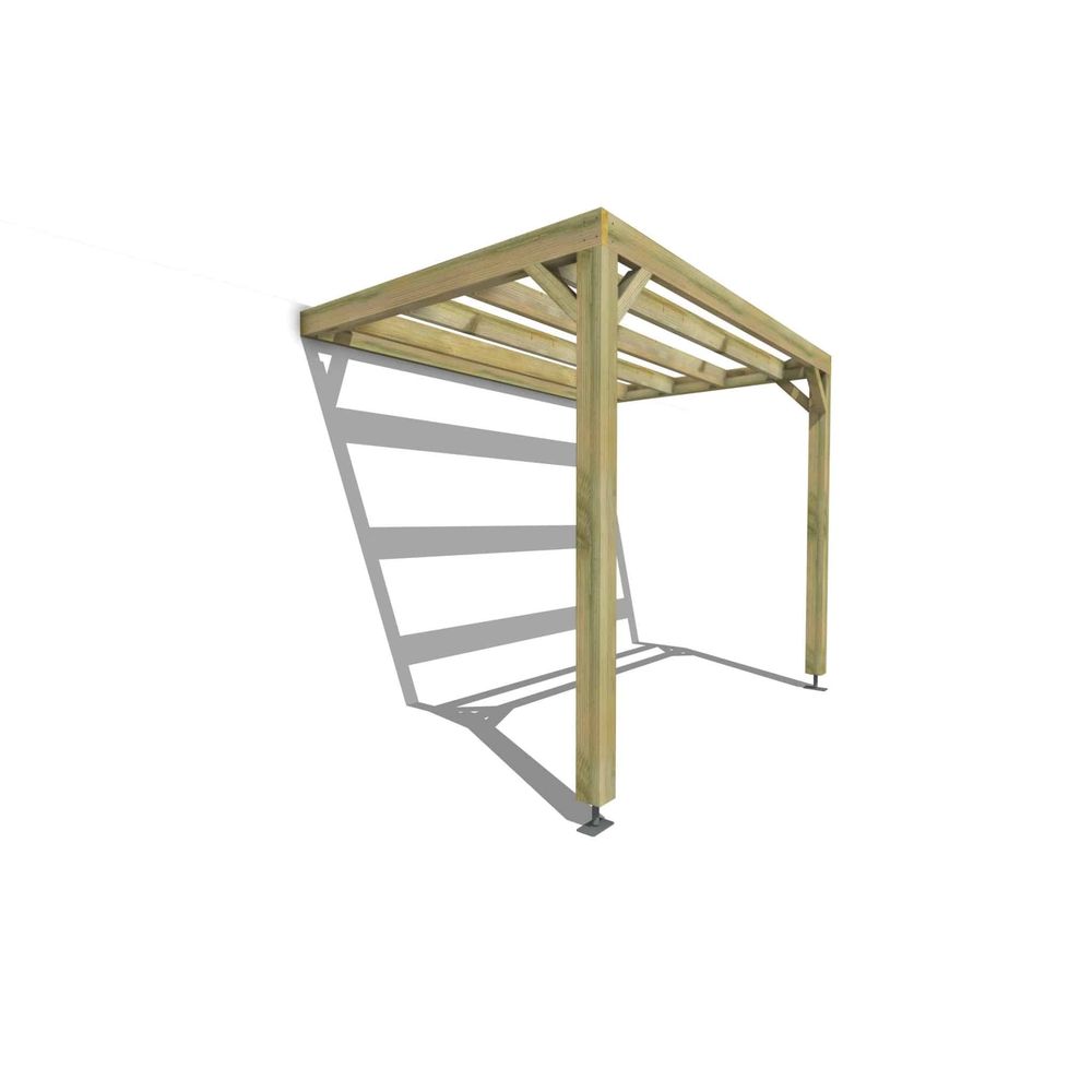 Pergola bois • 3m x 2m • adossée • sens largeur • livraison comprise