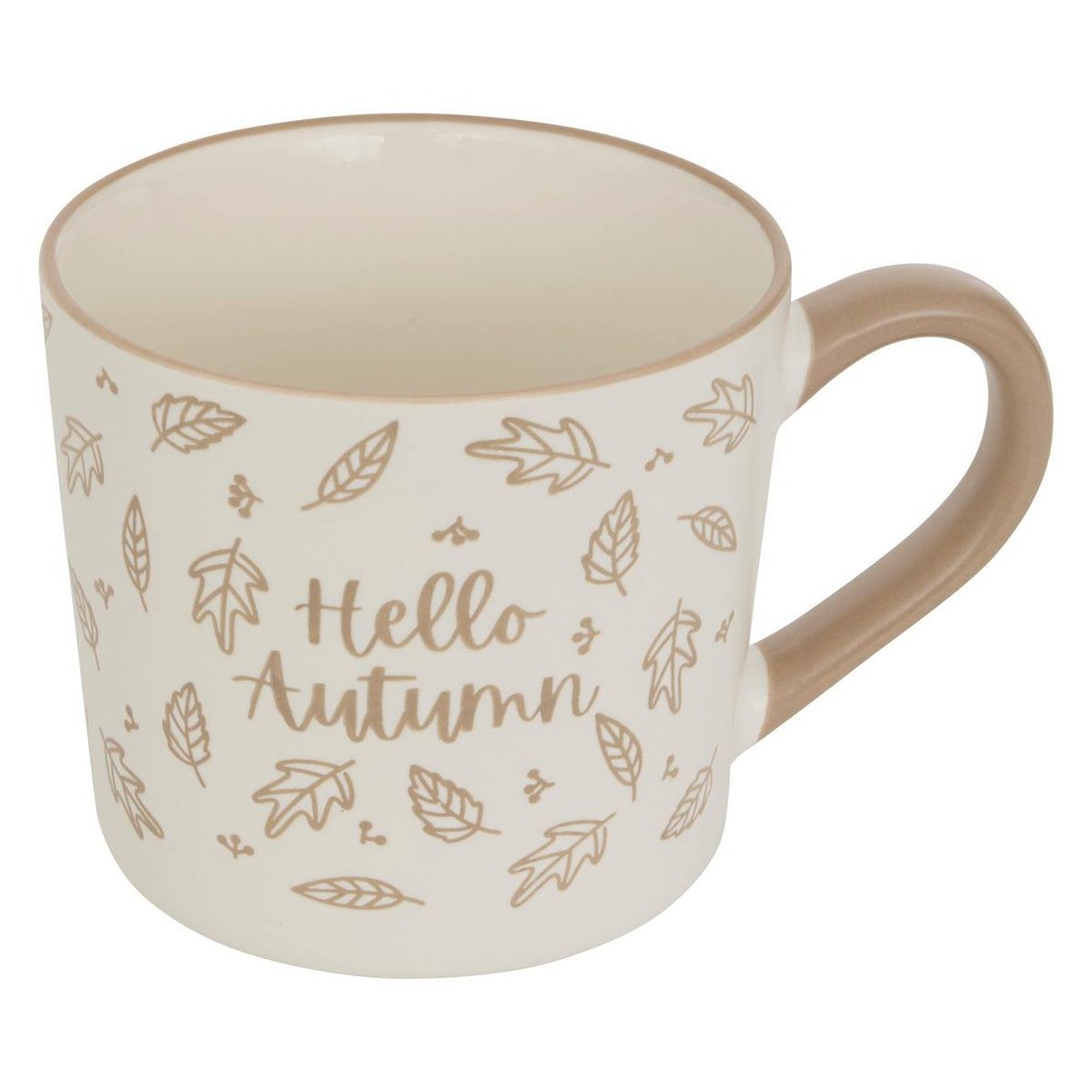 Mug automne marron l14,5xp9xh10,5cm
