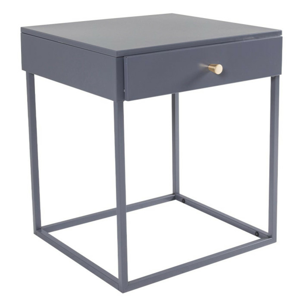 Table de chevet avec tiroir bakal 50cm gris