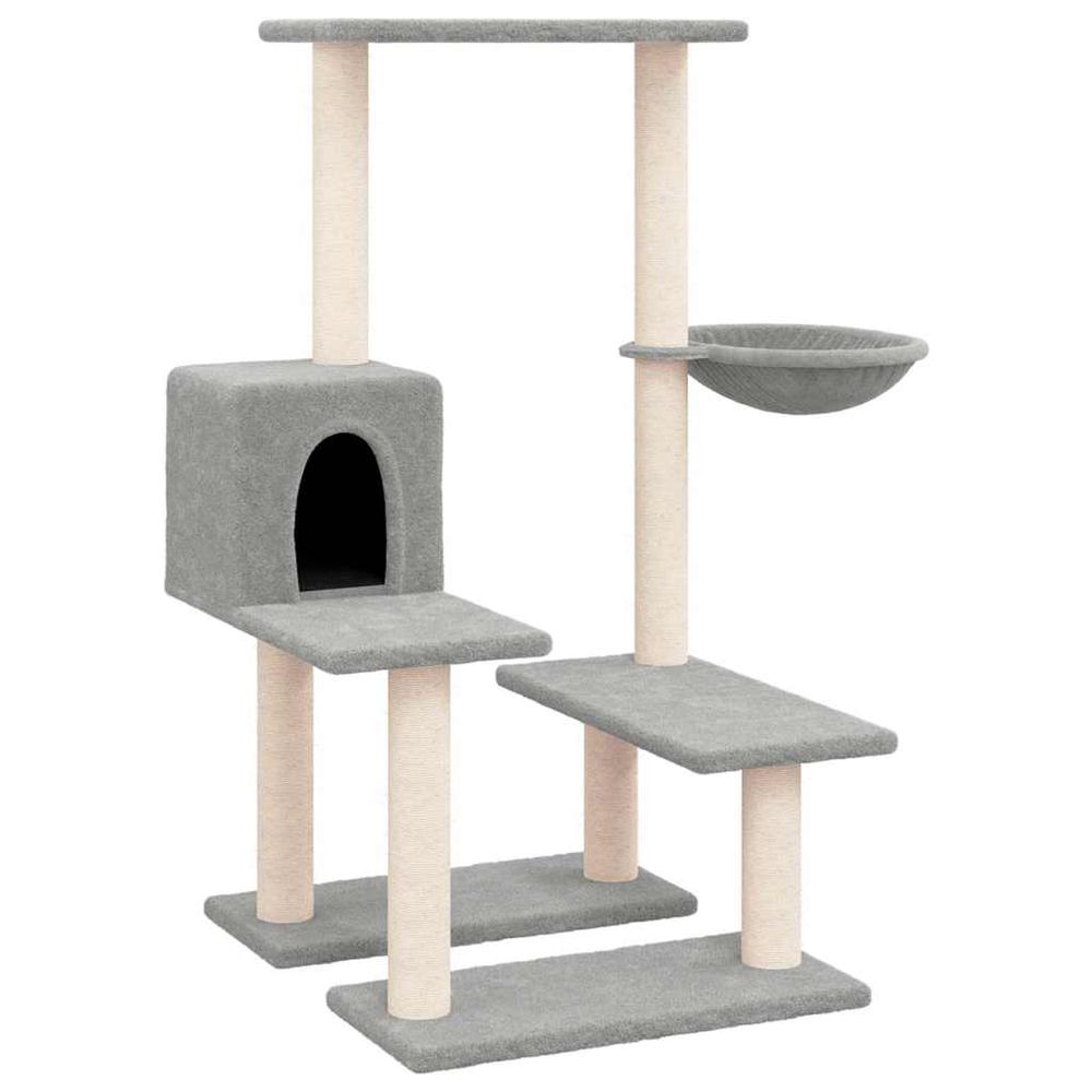 Arbre à chat avec griffoirs en sisal gris clair 94,5 cm