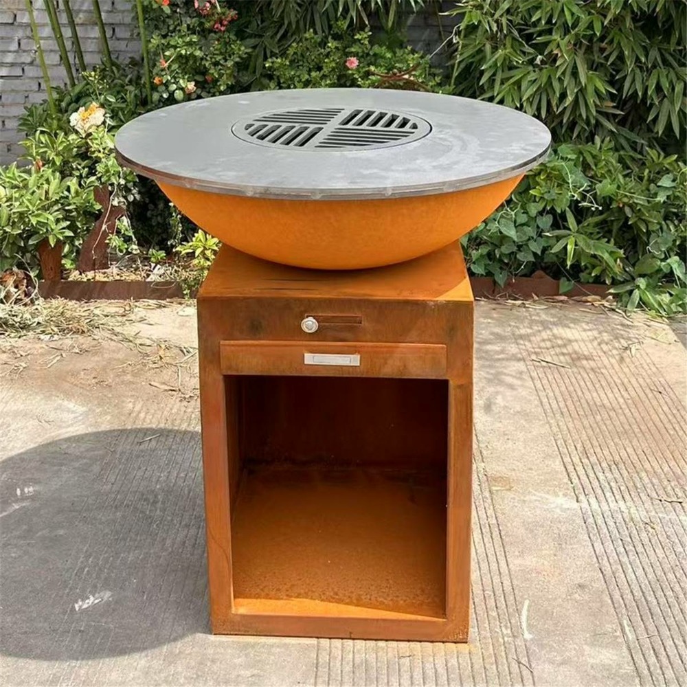 Brasero ø85cm acier corten