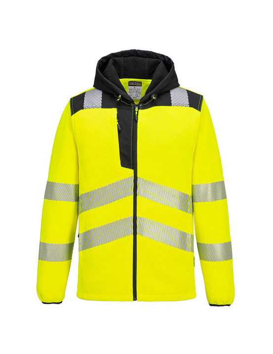 Polaire technique hi-vis pw3 - taille m - jaune/noir - portwest