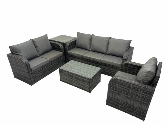 Ensembles de meubles de jardin 6 places ensemble de canapés en rotin avec chaise inclinable canapé 3 places table d'appoint