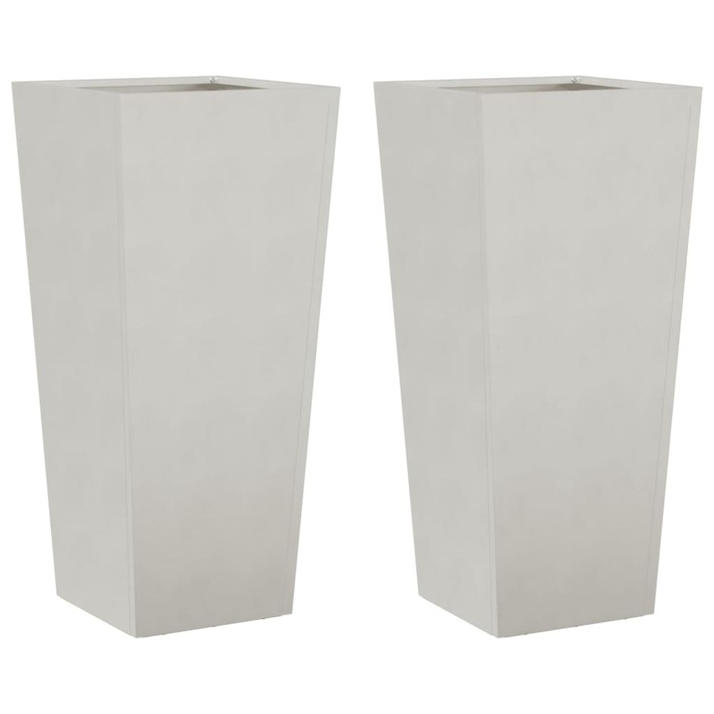 Jardinière d'extérieurs 2 pcs 35x35x75 cm acier inoxydable
