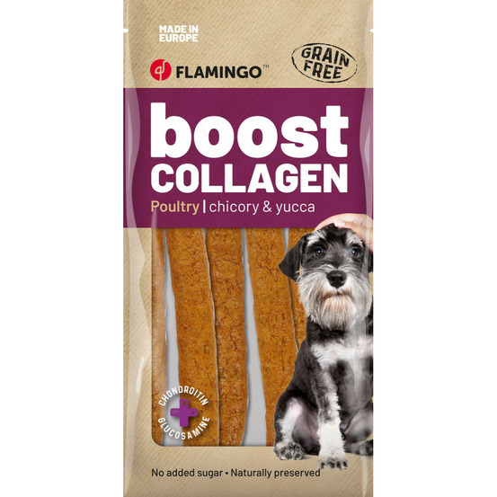 Friandises boost saucisses avec poulet, collagène 600 g pour chien