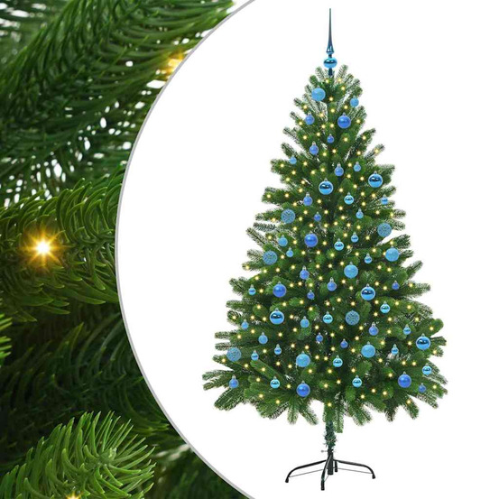 Sapin de noël avec 300 led avec support vert 180 cm pe