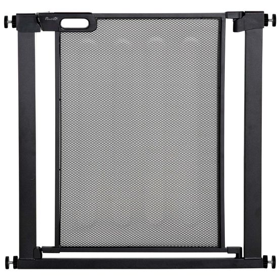 Barrière de sécurité acier chiens fermeture automatique montage pression 75-82x76cm noir - comfortxl pet living