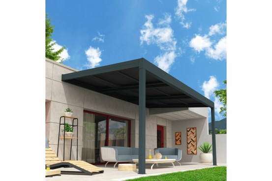 Pergola solaire energy gris anthracite 3,613x5,798m 4000w + led