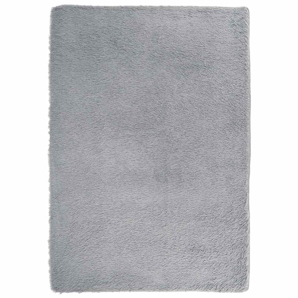 Tapis shaggy à poils longs navarra gris argenté 160x230 cm