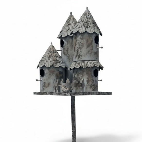 Nichoir oiseaux fer tour 31x31x170cm