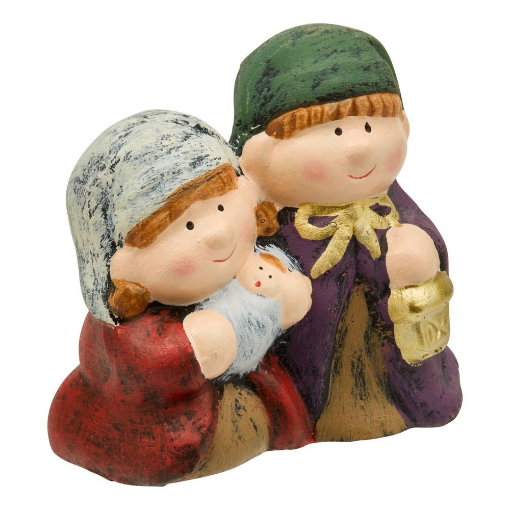 Nativité de noël 3 santons h. 7,5 cm
