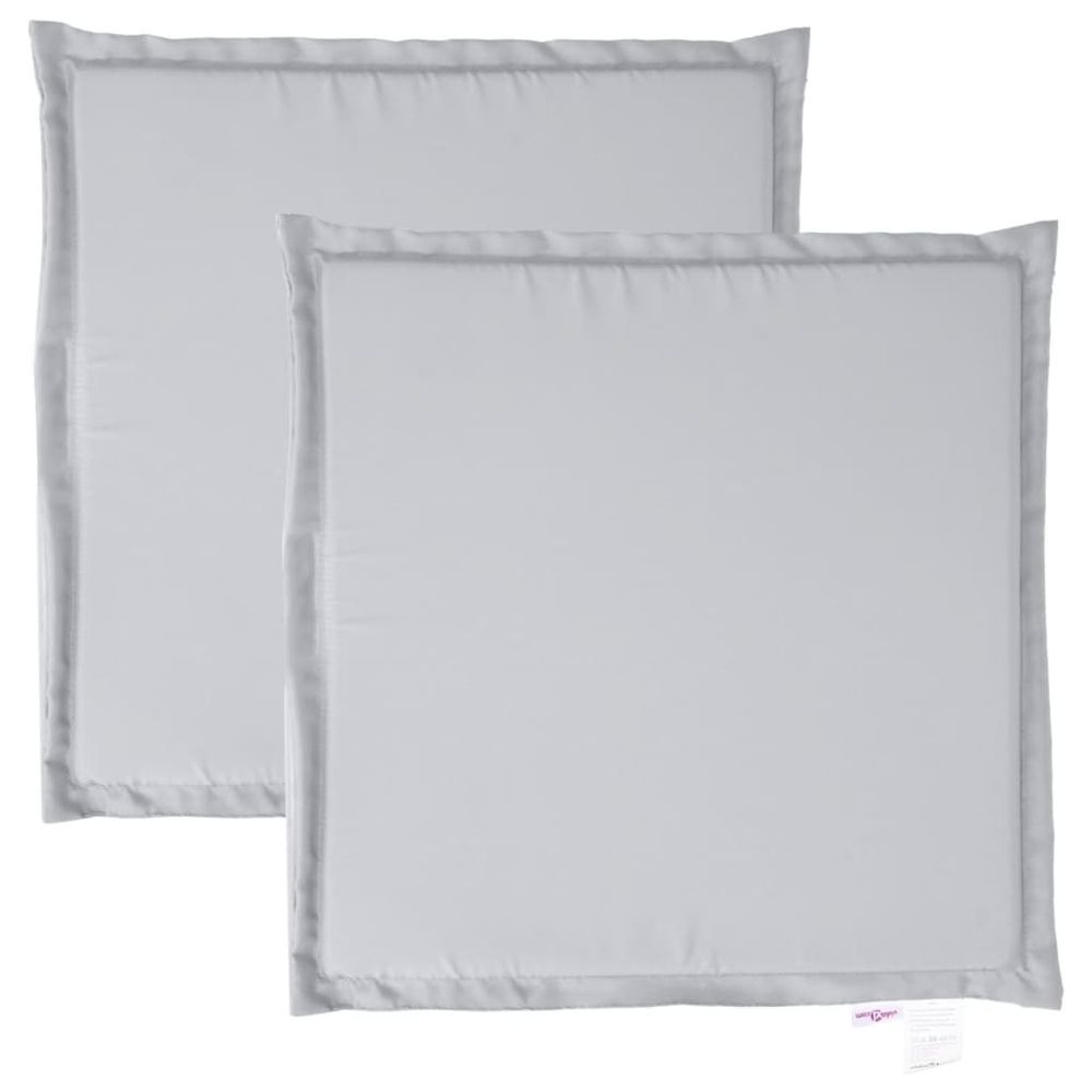 Coussins de siège de jardin lot de 2 gris clair 45x45x2cm carré