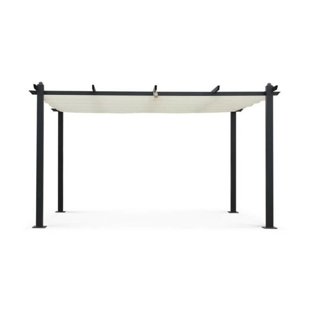 Pergola en aluminium cordoba - ecru - 4 x 3 m