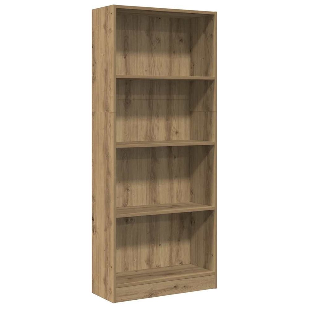 Bibliothèque chêne artisanal 60x24x143 cm bois d'ingénierie