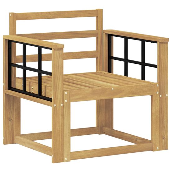 Ensemble de canapés d'extérieur bois d'acacia massif blanc