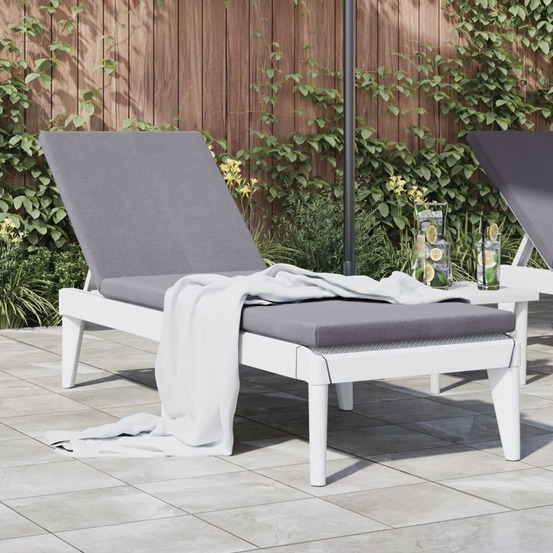 Chaise longue blanc 186x60x29 cm pp