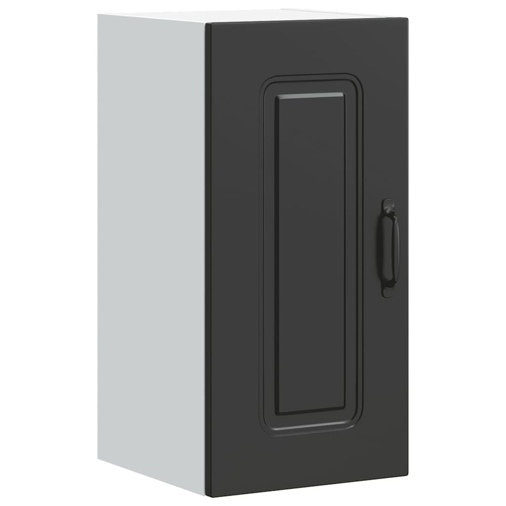 Armoire murale de cuisine kalmar noir bois d'ingénierie