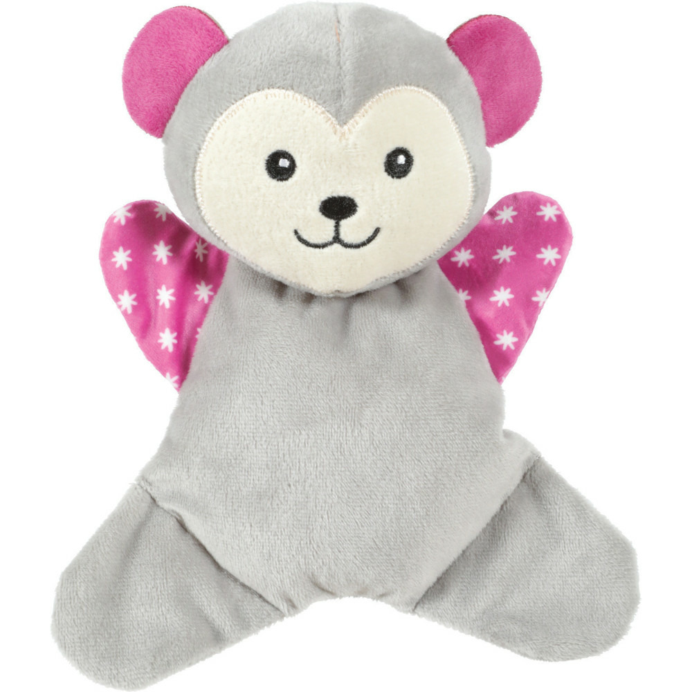 Peluche maxou gris doudou bruissant 19 cm jouet pour chiots