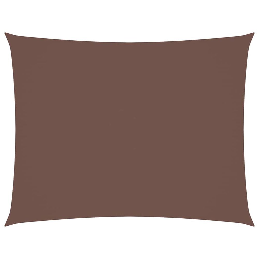 Voile de parasol tissu oxford rectangulaire 4x5 m marron