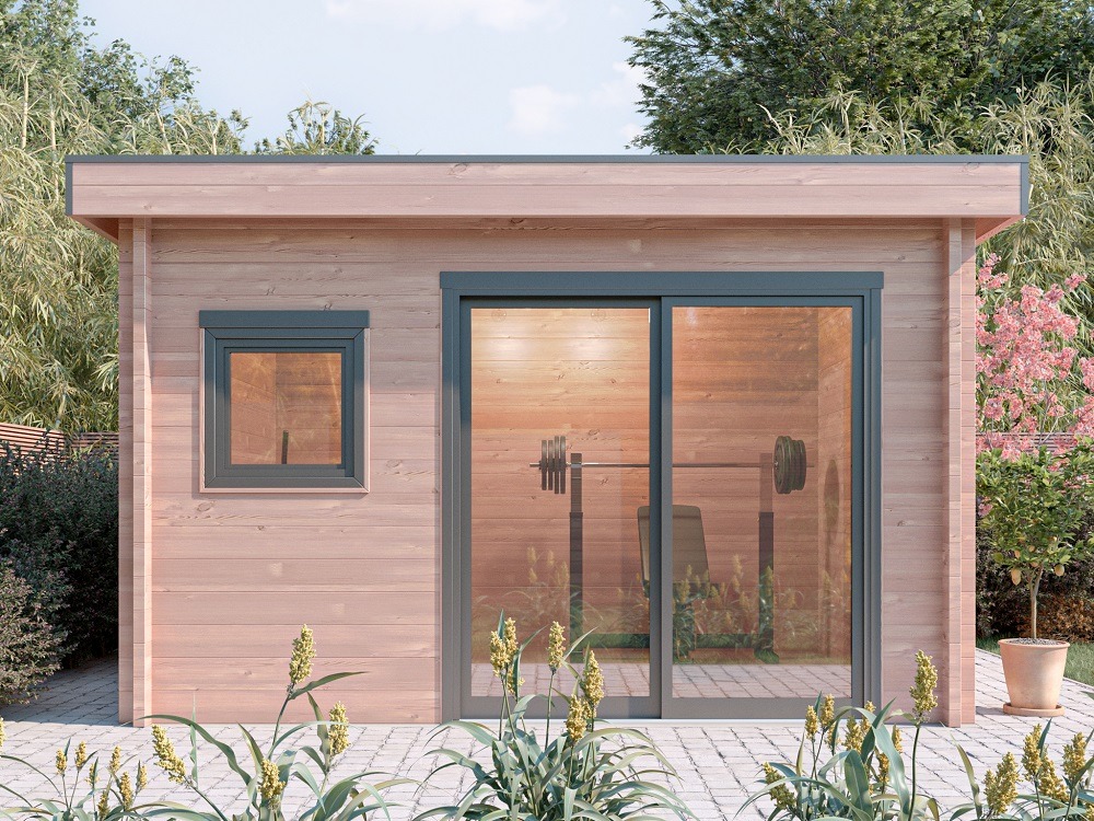Chalet de jardin chevril 12m² - bois douglas 55mm - porte & fenetre pvc - toiture acier