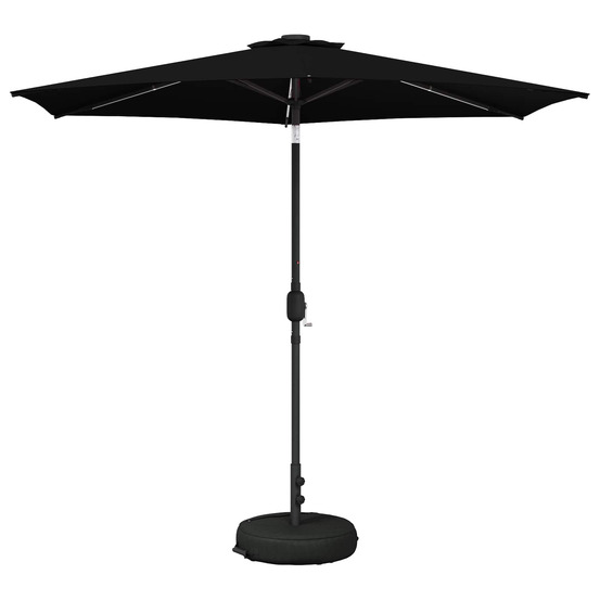 Parasol de jardin avec lumières led et base 270 x 270 cm