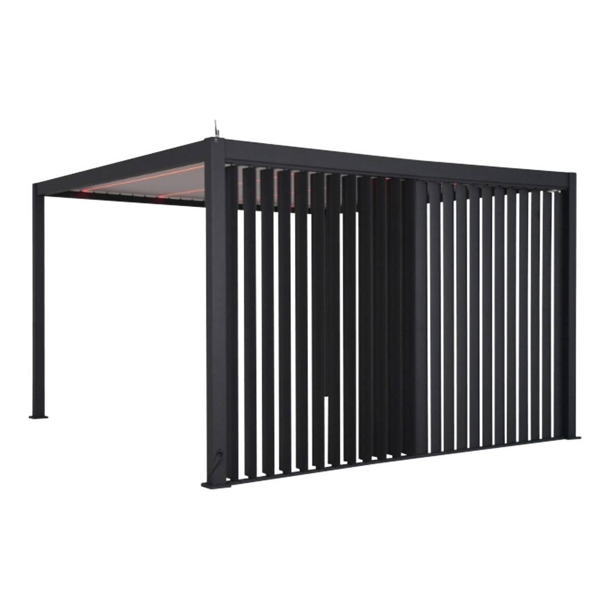 Persienne pour pergola evora 3m gris graphite