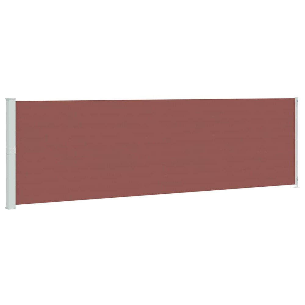 Auvent latéral rétractable de patio 180x600 cm marron
