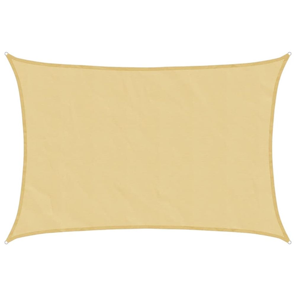 Voile d'ombrage sable 3,5x2,5 m 100 % polyester oxford
