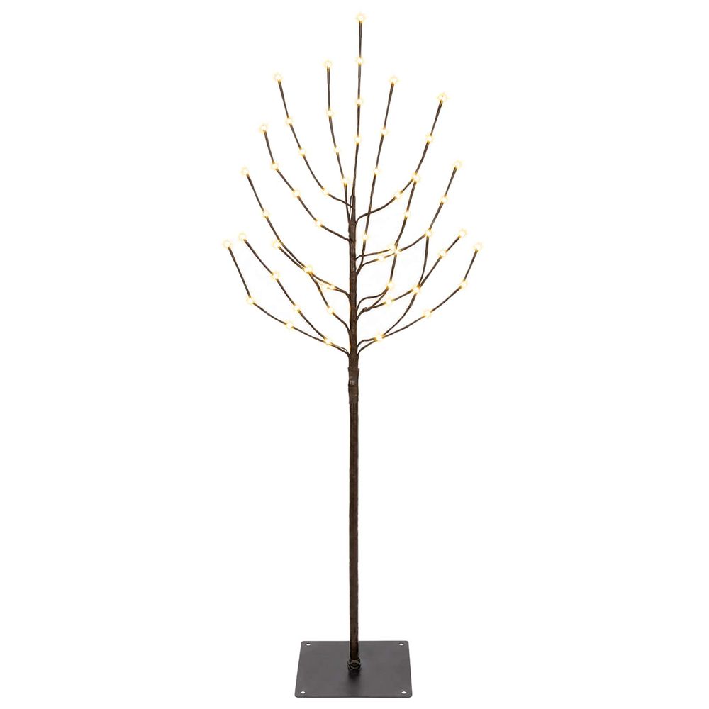 Arbre de noël led noir 120 cm acier 100 led