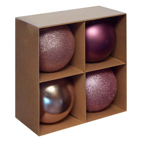 Lot de 4 boules de noël