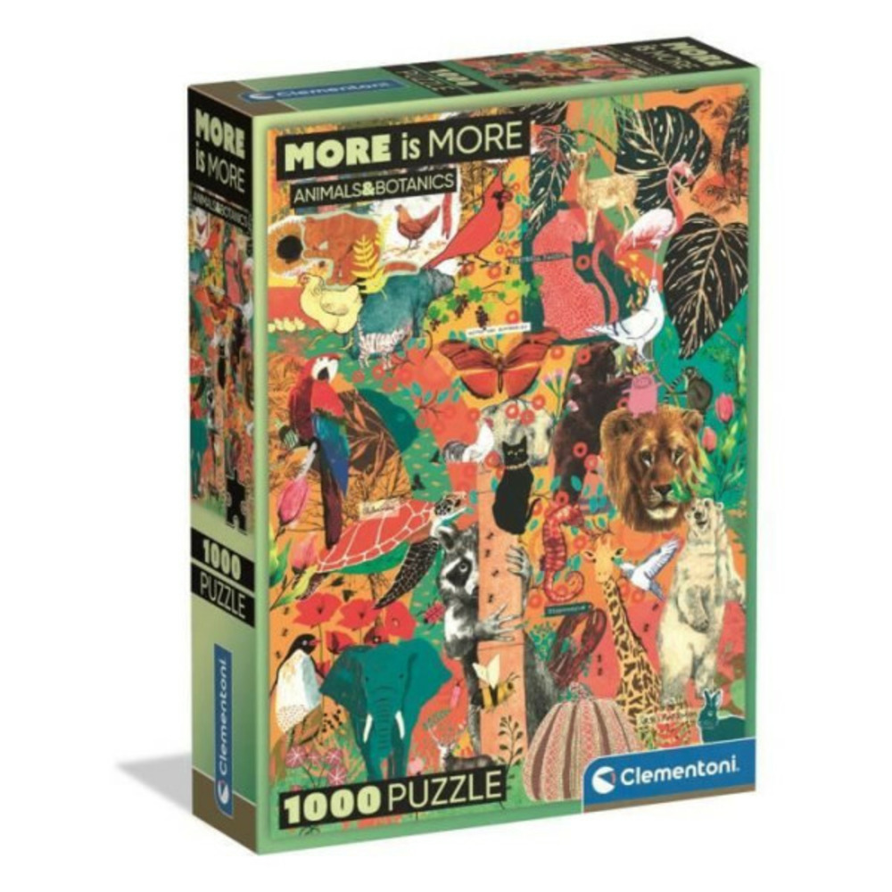 Clementoni - compact 1000 pieces - more is more - animals & botanics