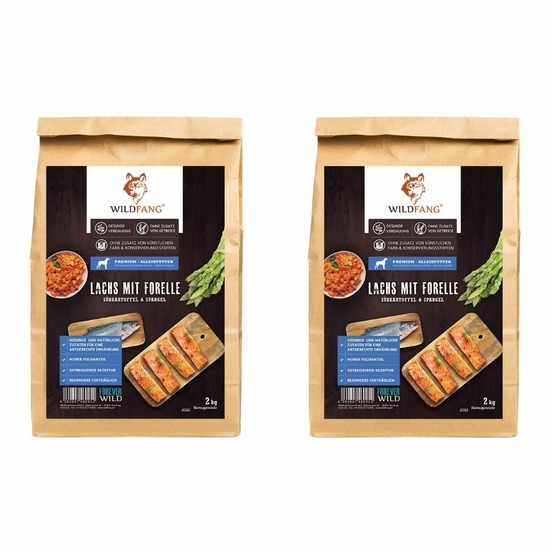 Wildfang - croquettes maxi adult au saumon et à la truite - idéales pour les grandes races de chiens