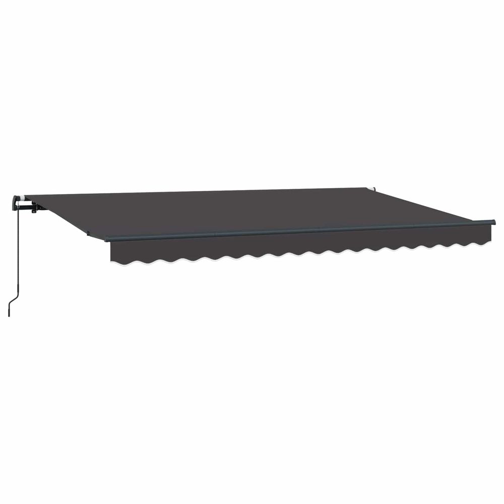 Auvent rétractable anthracite 400 x 200 cm tissu