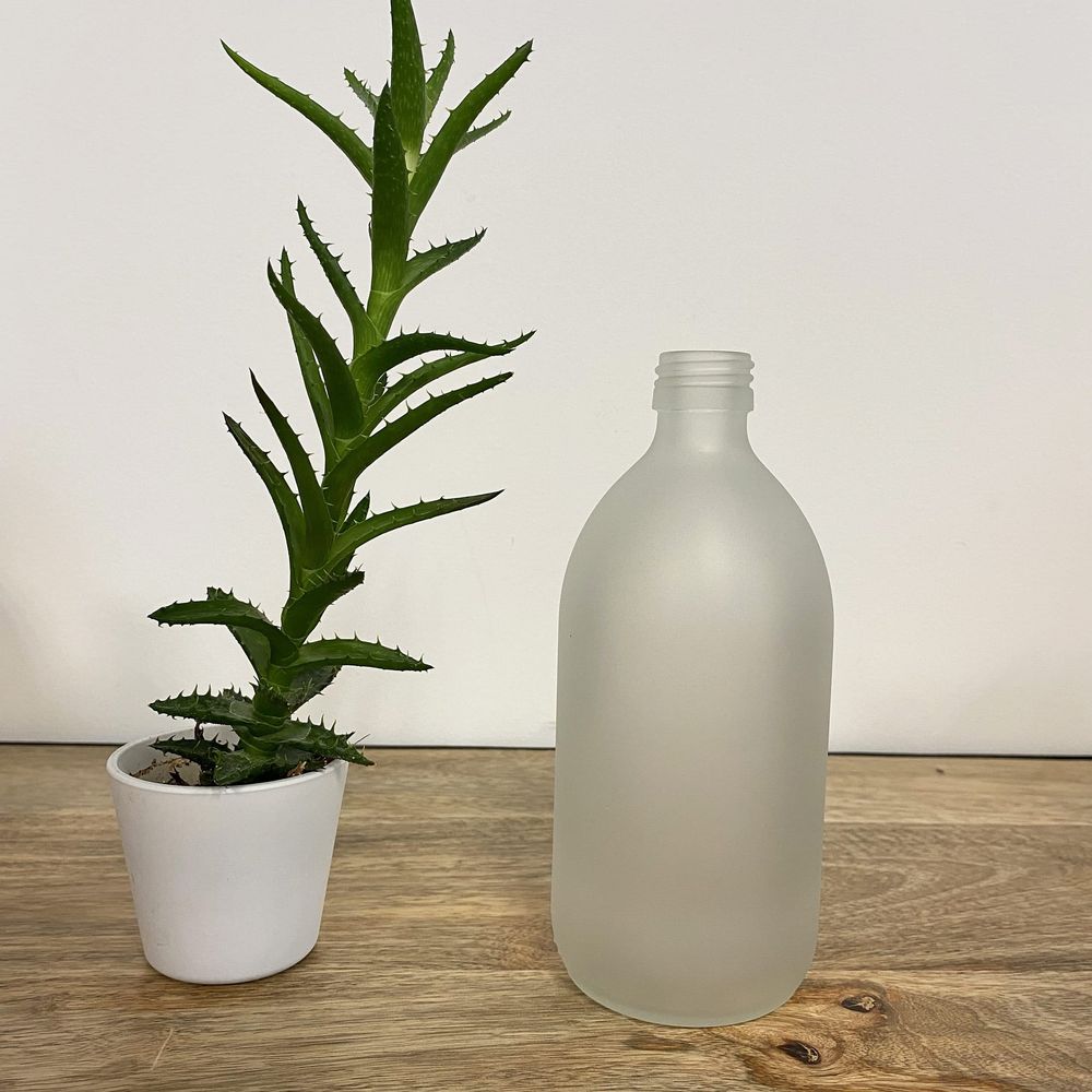 Flacon en verre 500 ml - 6 coloris au choix