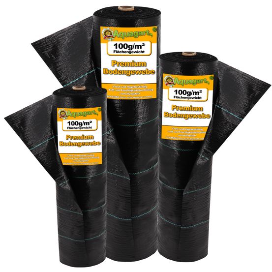 16 m² tissu de sol, film anti-mauvaises herbes, film de paillage 100 g, 1 m de large, noir