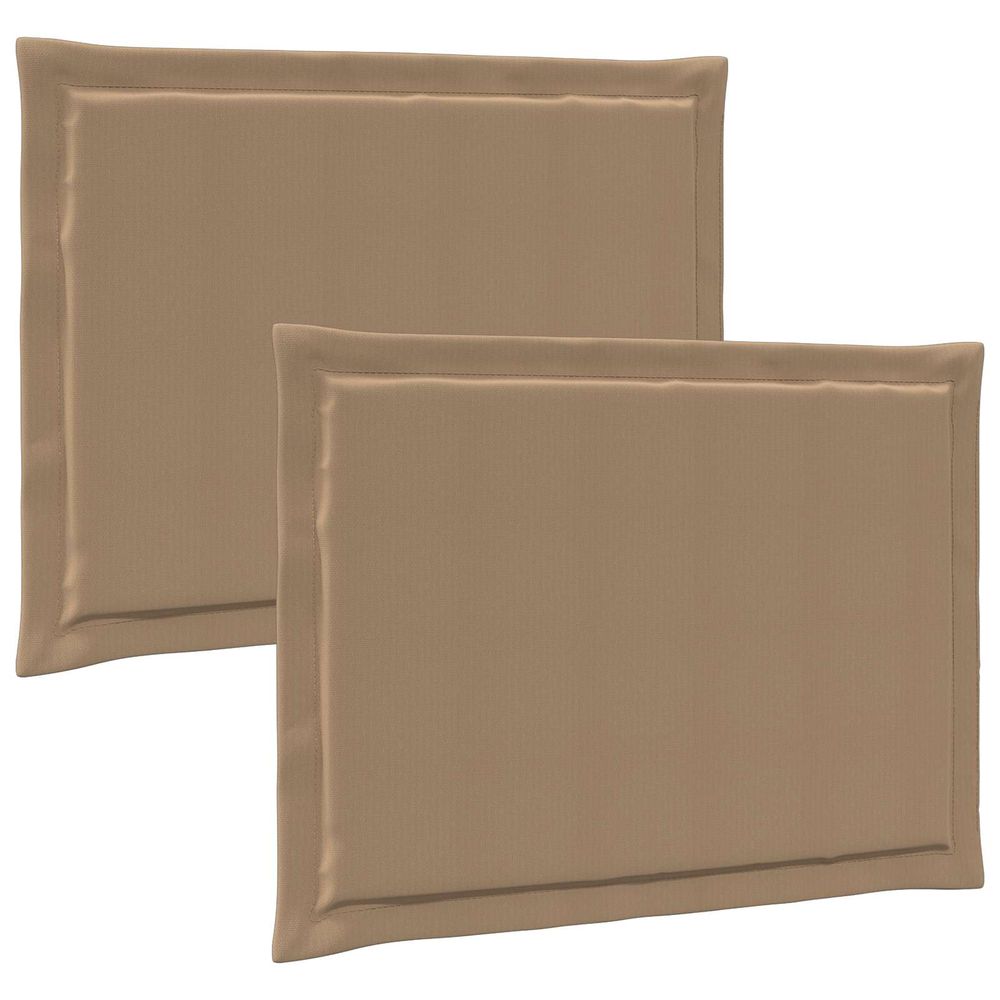 Coussins de siège 2 pc polyester taupe 47 x 36 x 2 cm