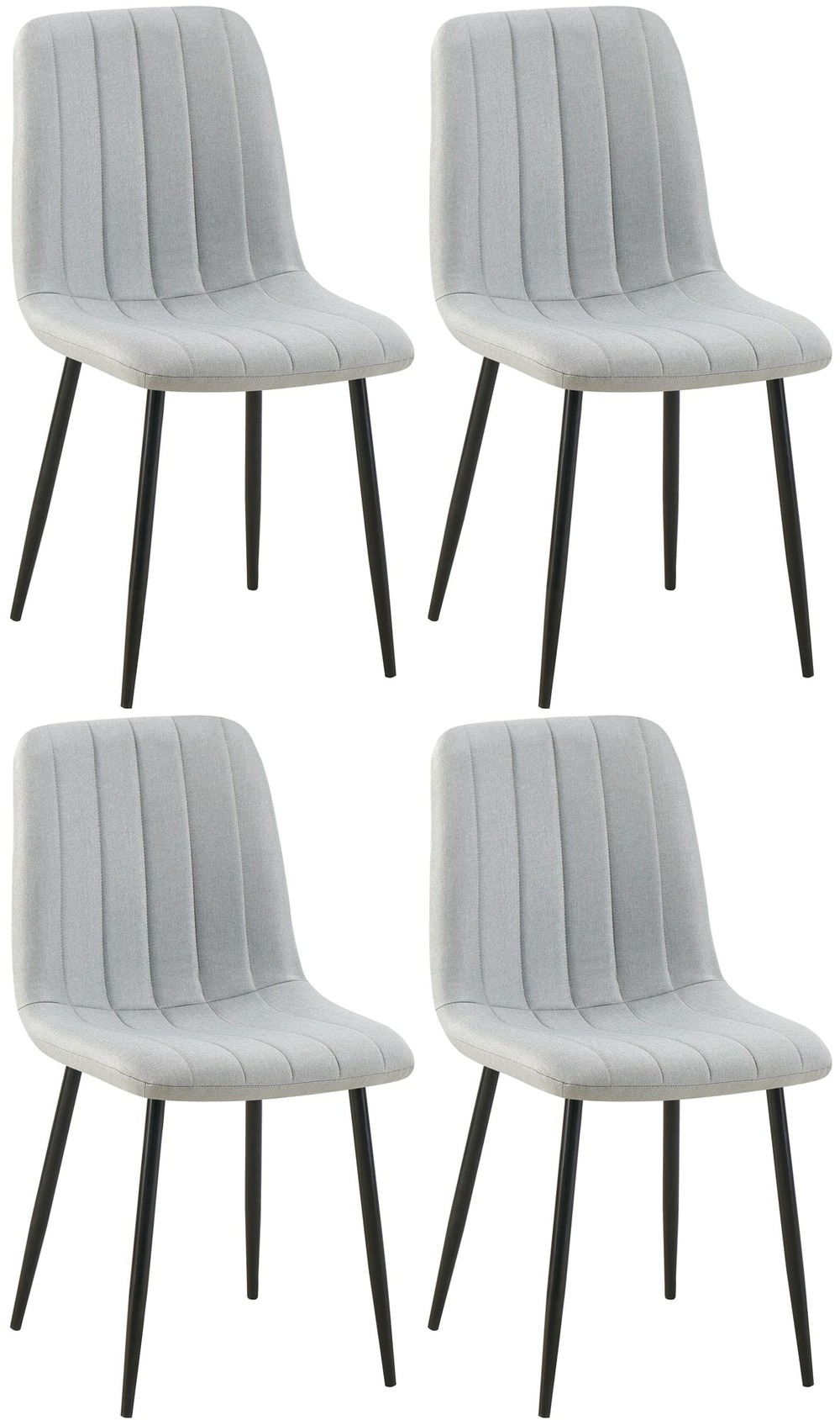 Lot de 4 chaises dijon tissu