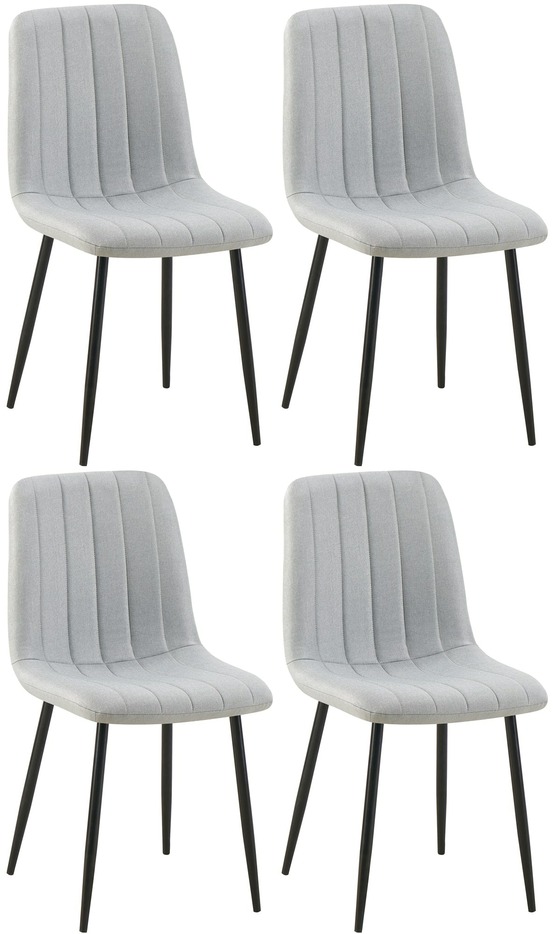 Lot de 4 chaises dijon tissu