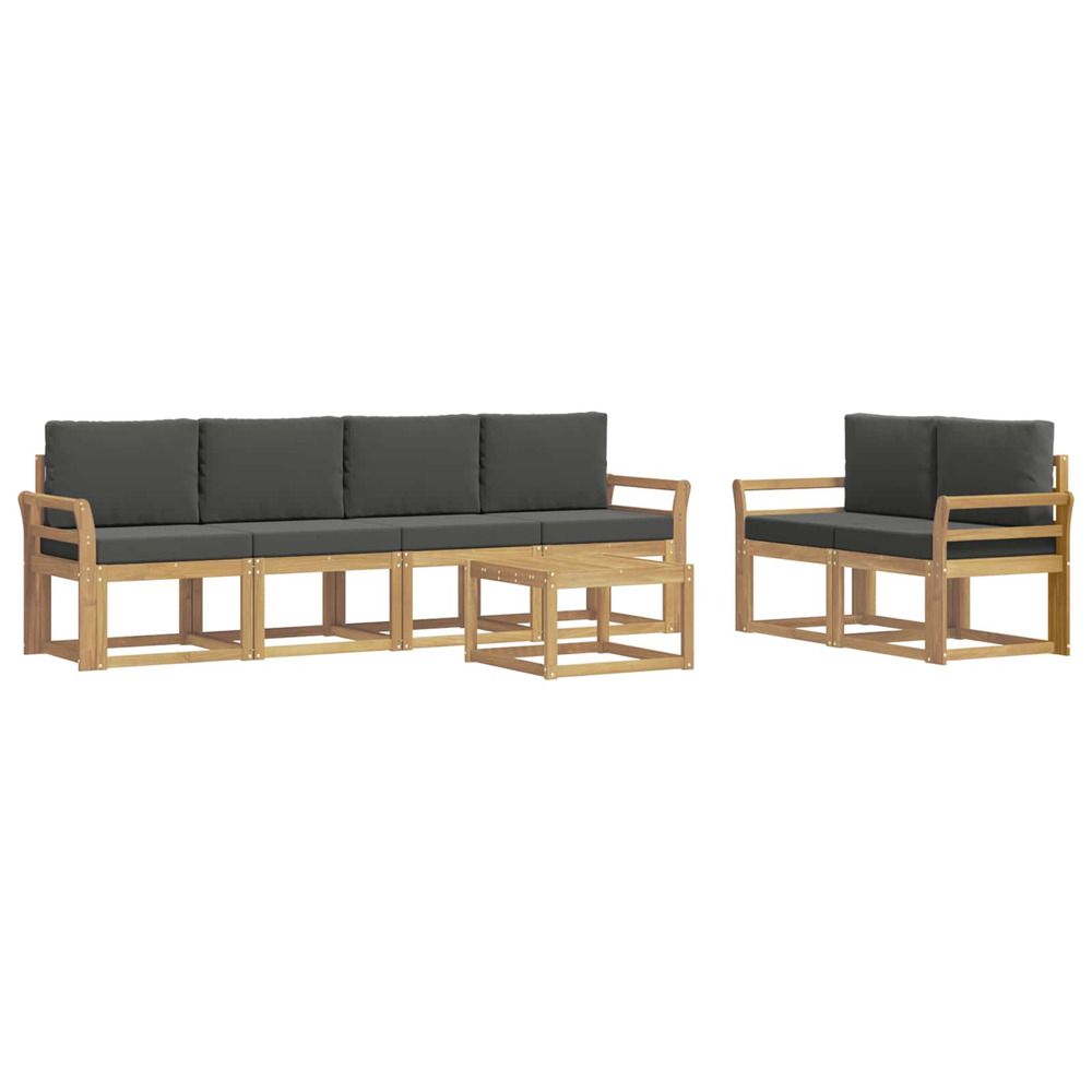 Ensemble de canapés d'extérieur 7 pc blanc et anthracite