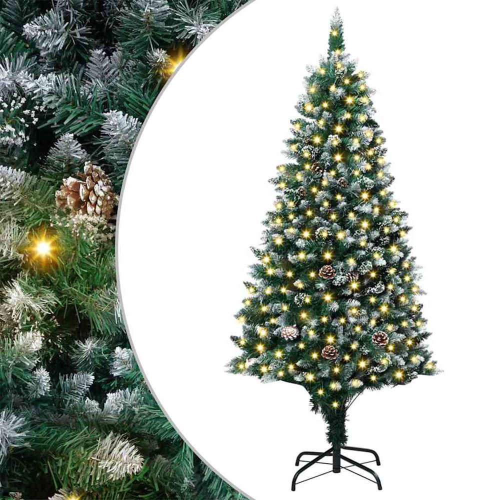 Sapin de noël artificiel vert 180 cm pvc, acier et plastique
