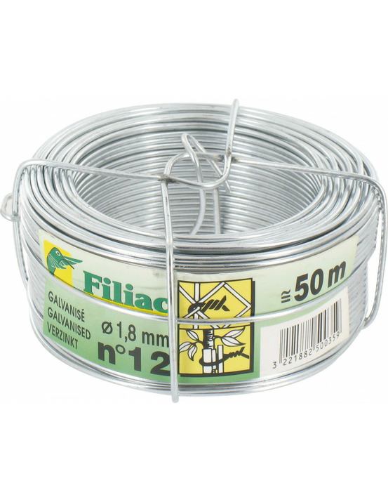 Fil galvanisé 1,8mm - 50m n°12 - filiac