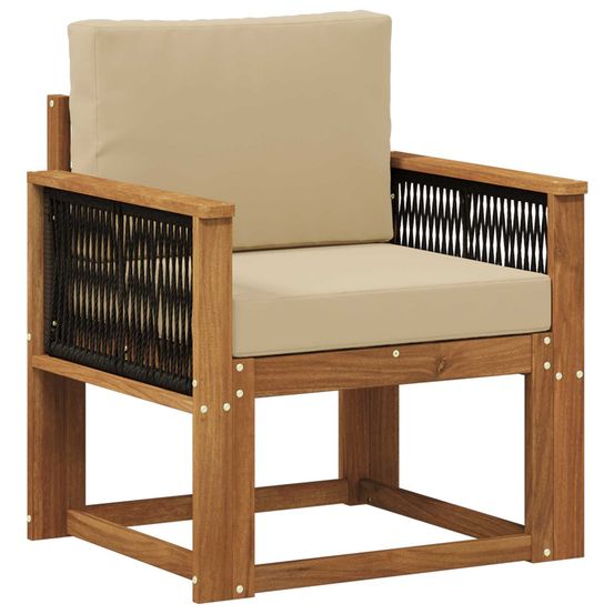 Sofa de milieu extérieur bois d'acacia massif naturel