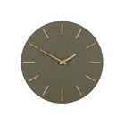 Mica decorations - horloge en aluminium vert foncé d35,6