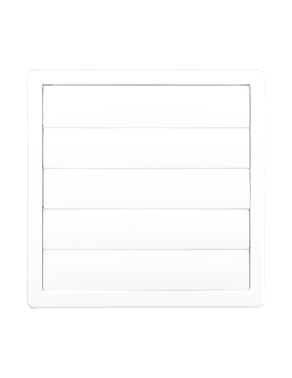 Grille d'aération carrée encastrée à lames mobiles abs ø 120mm blanche