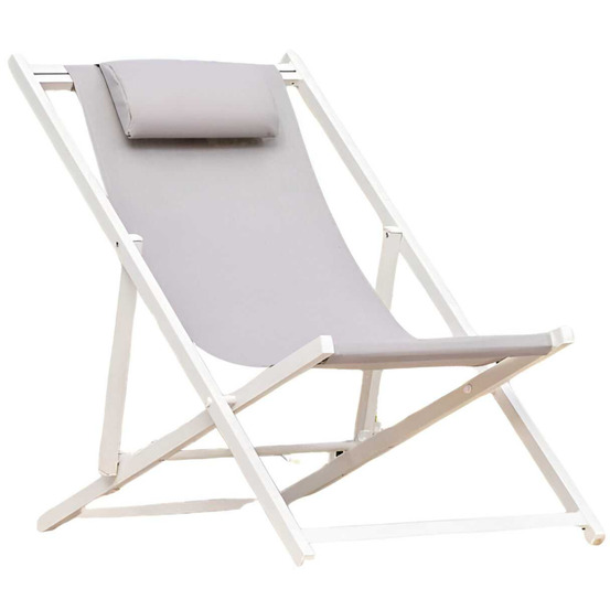 Chilienne en aluminium et textilène sol (lot e 2)