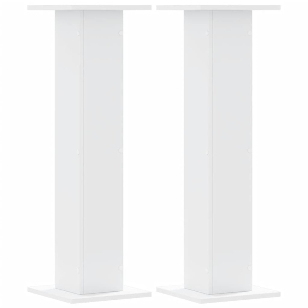 Supports pour plantes 2 pcs blanc 30x30x95 cm bois d'ingénierie