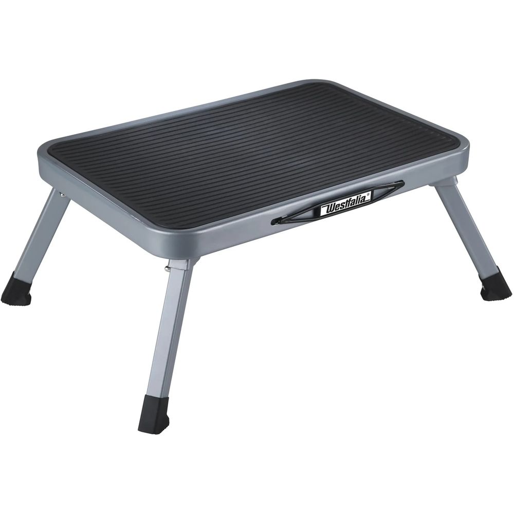 Tabouret pliable à une marche, gris
